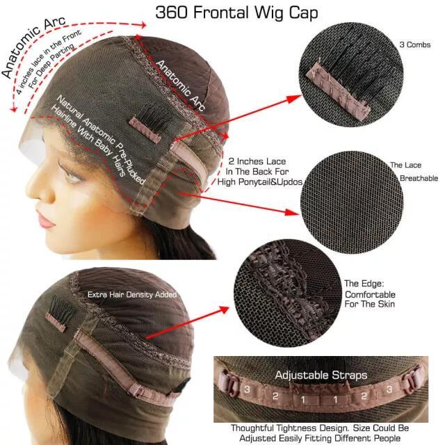 Human Hair Wigs Highlight Brown and Light Blonde Ombre  Wavy Curly 360 Lace Front Wigs 150% 180% Density European Human Hair Wigs For Women Preplucked