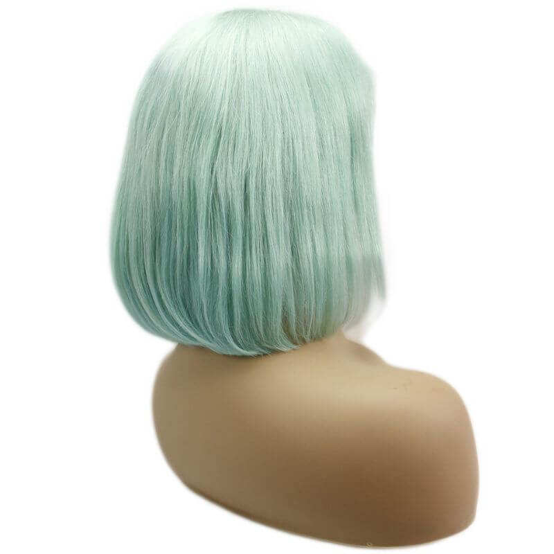 Peruvian Hair Green Ombre Color Lace Front Bob Wig