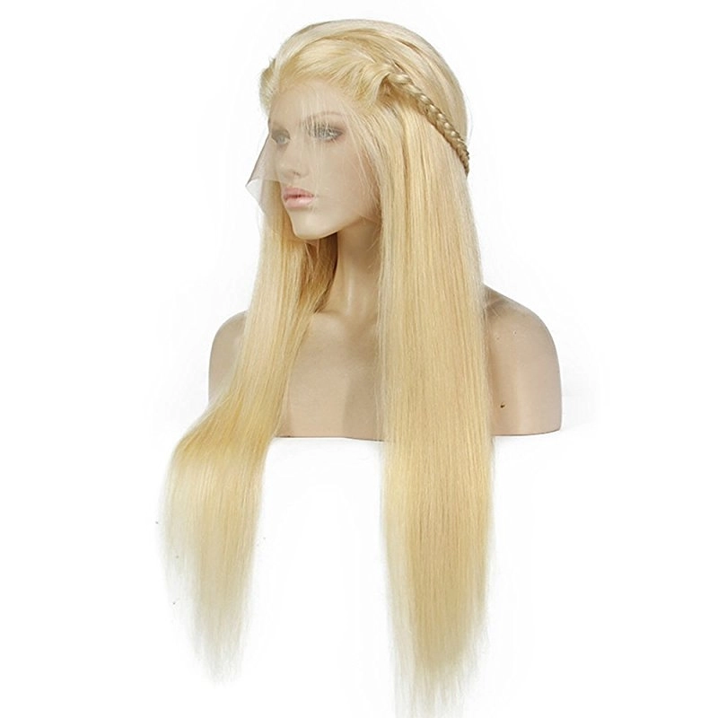 613 Blonde Full Lace or lace Front Human Straight Wig Pure 613# Color For Black Women With Baby Hair