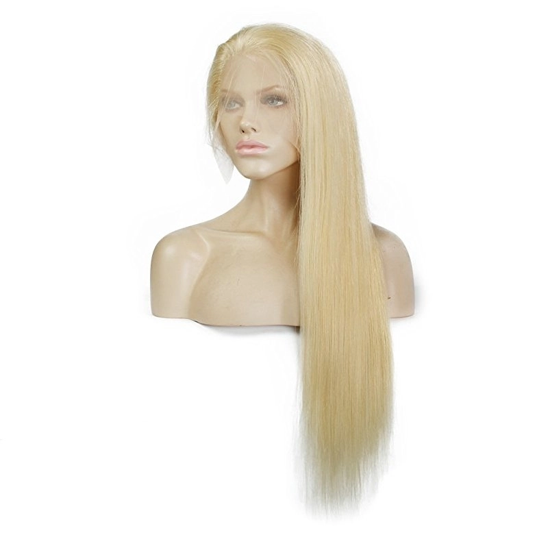 613 Blonde Full Lace or lace Front Human Straight Wig Pure 613# Color For Black Women With Baby Hair