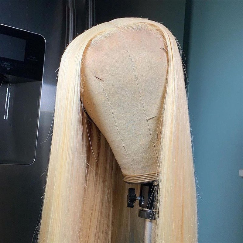 613 Lace Frontal Wig Blonde Lace Front Wigs Human Hair Brazilian Transparent Lace 4x4 closure Wig Pre Plucked Human Hair Wigs