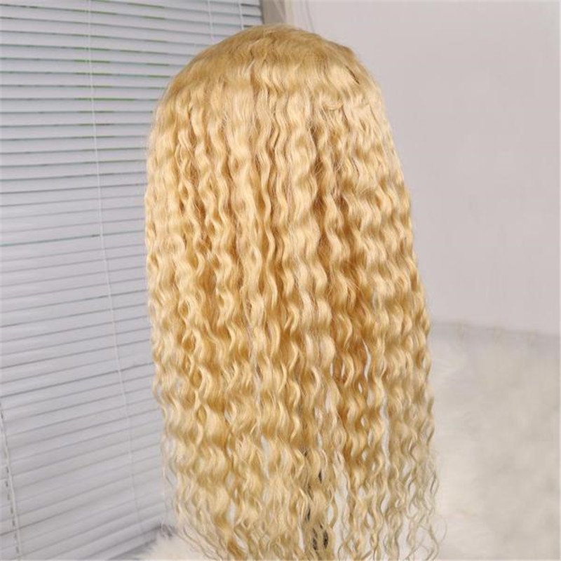 Fashion Peruvian Hair 613 Blonde Lace Front Deep Wave Wig