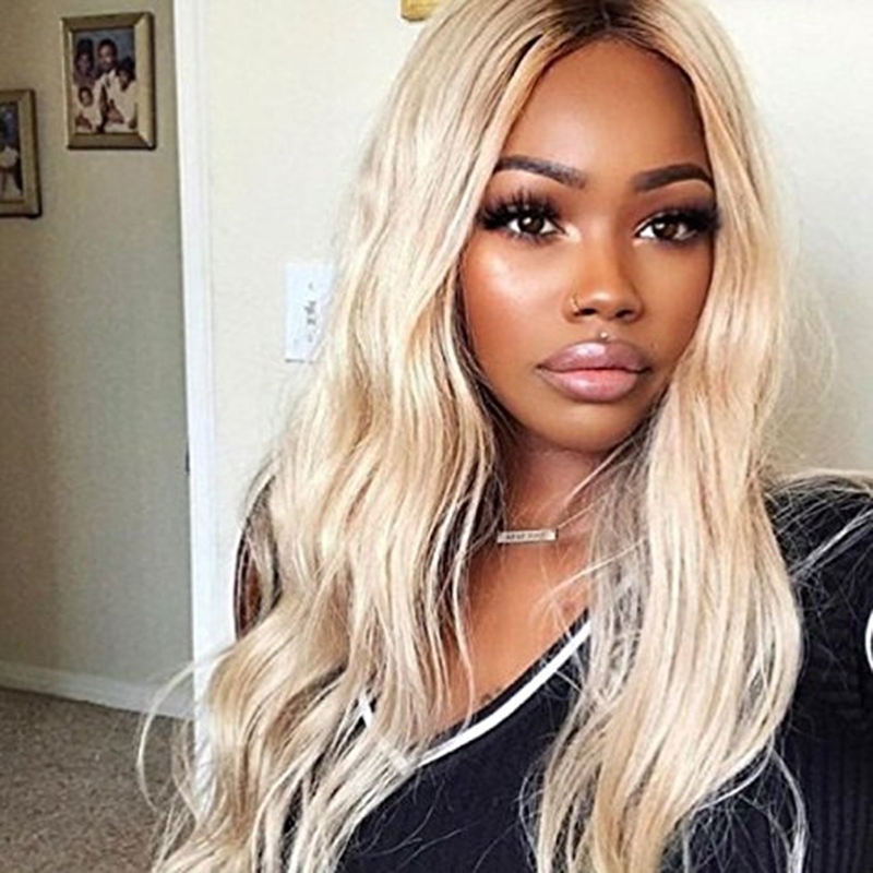 Body Wave 1bT/613 Ombre Blonde Lace Front Wigs For Women Indian Human Hair With Baby Hair