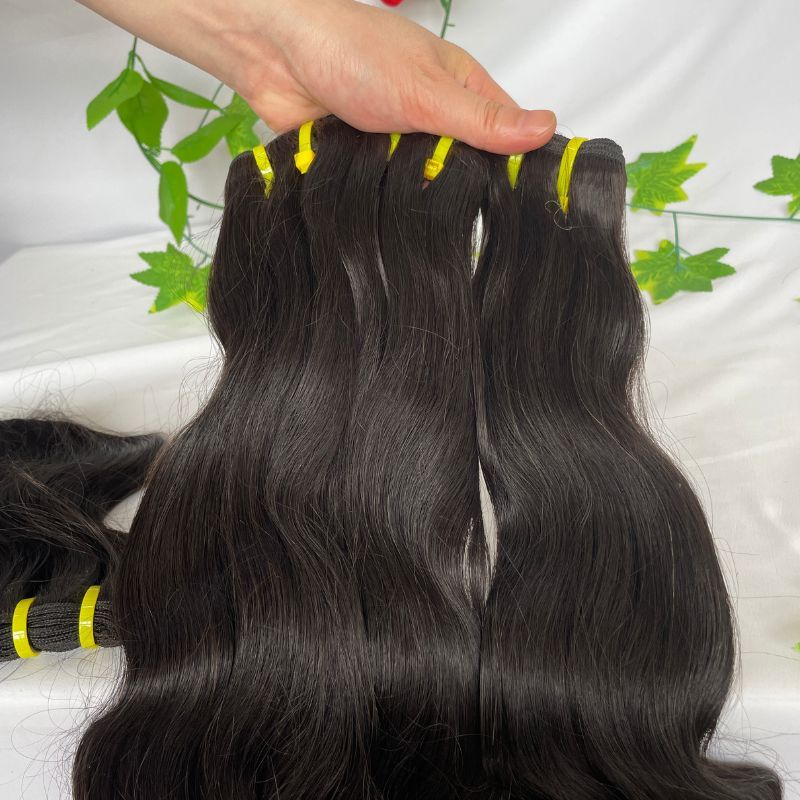 Pwigs Body Wave 12A Top Grade Raw Double Drawn Cambodian Virgin Human Hair Bundles Sew in Extensions Natural Black Double Weft 100% Natural Cuticle Aligned Unprocessed Hair
