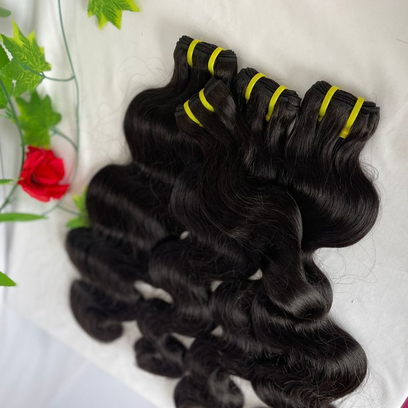 Pwigs Body Wave 12A Top Grade Raw Double Drawn Cambodian Virgin Human Hair Bundles Sew in Extensions Natural Black Double Weft 100% Natural Cuticle Aligned Unprocessed Hair