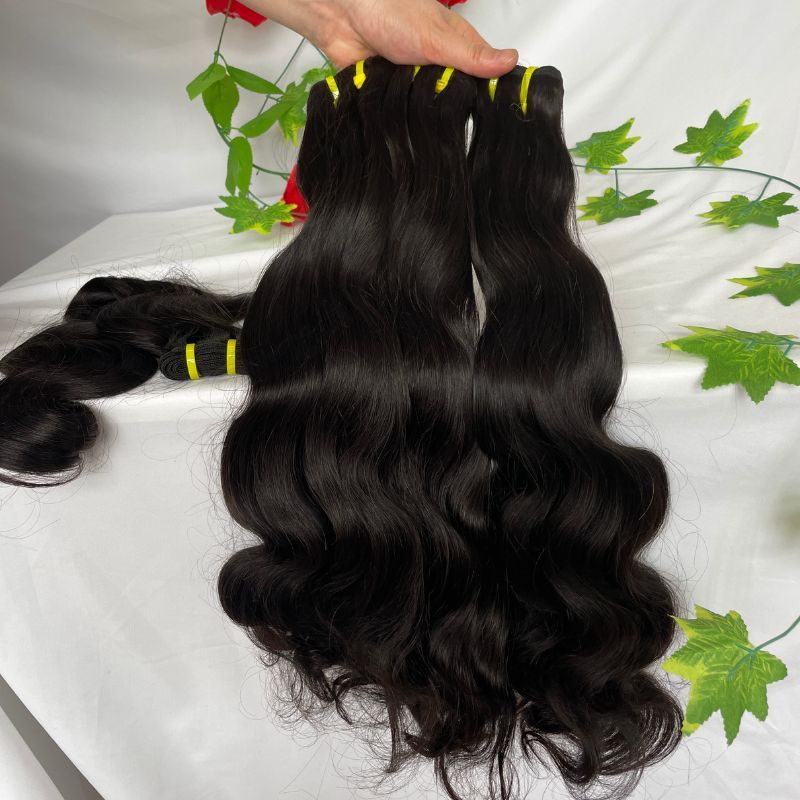 Pwigs Body Wave 12A Top Grade Raw Double Drawn Cambodian Virgin Human Hair Bundles Sew in Extensions Natural Black Double Weft 100% Natural Cuticle Aligned Unprocessed Hair
