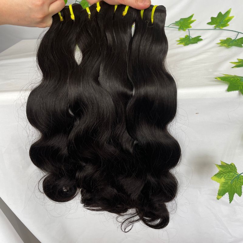 Pwigs Body Wave 12A Top Grade Raw Double Drawn Cambodian Virgin Human Hair Bundles Sew in Extensions Natural Black Double Weft 100% Natural Cuticle Aligned Unprocessed Hair