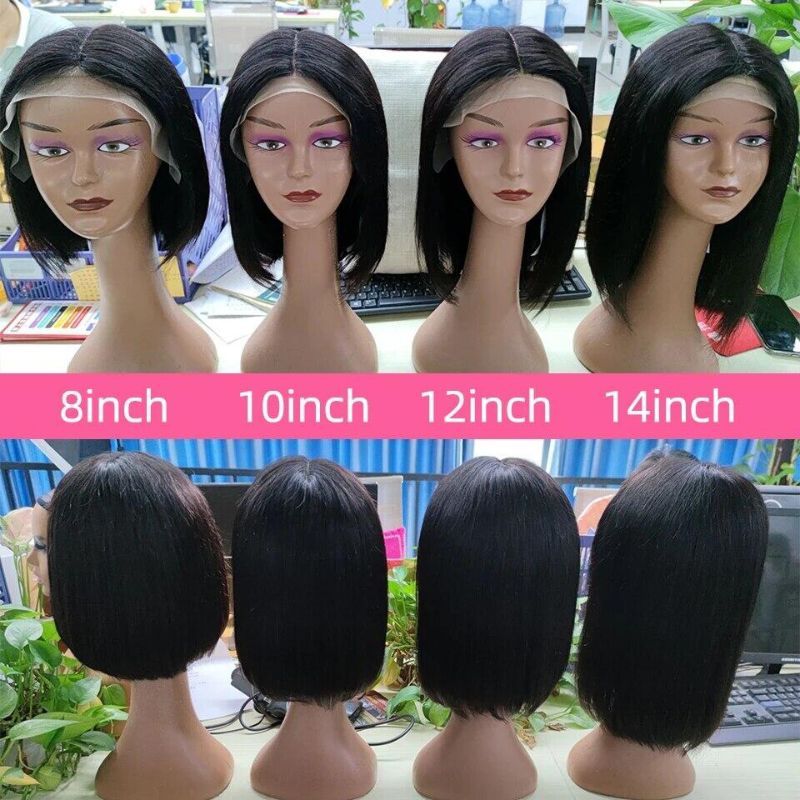 Beautiful Fashion Lace Front Wig Curly Bob Wigs 150% Density Human Hair In Stock