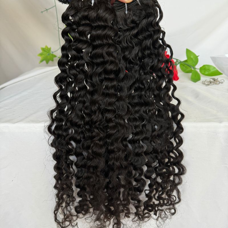 12A Deep Curly Raw Burmese 100% Human Hair Extension Burmese Curly Human Hair Weft Unprocessed Virgin Human Weave 3 Bundle