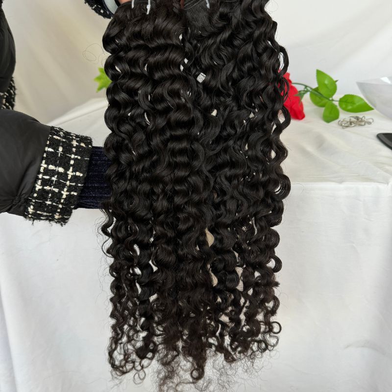 12A Deep Curly Raw Burmese 100% Human Hair Extension Burmese Curly Human Hair Weft Unprocessed Virgin Human Weave 3 Bundle