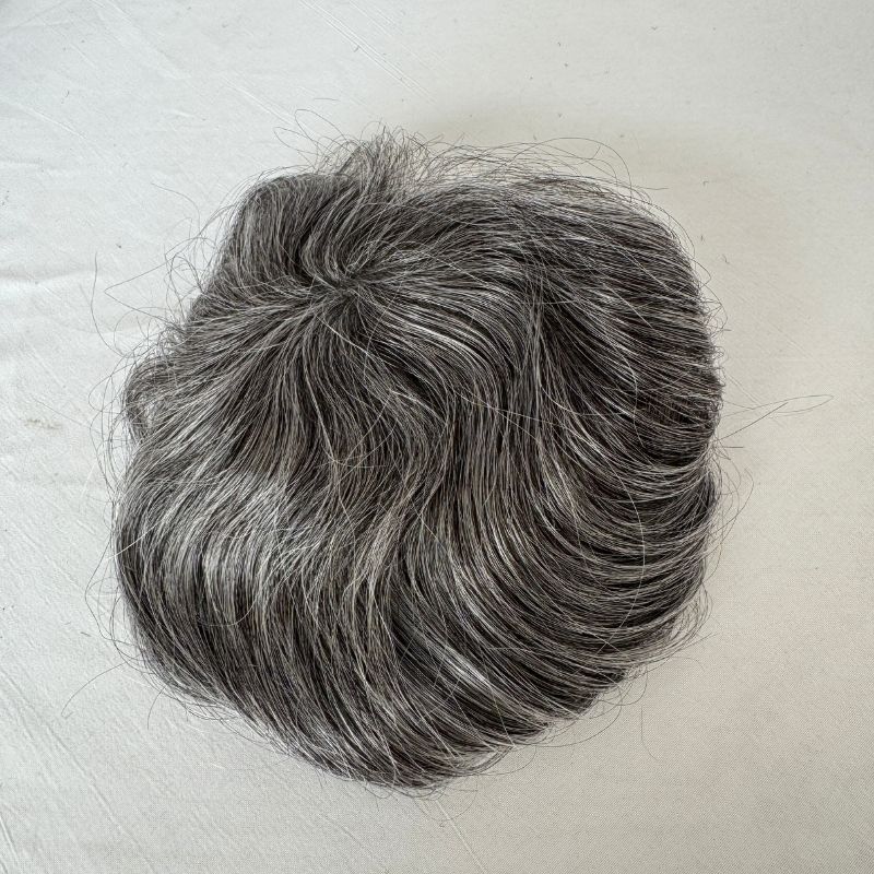 1B60 Side Or Back Hair Patches 8x8 cm Full Skin PU Base Toupee For Men Covering Bald Spots On Head Sides Or Back
