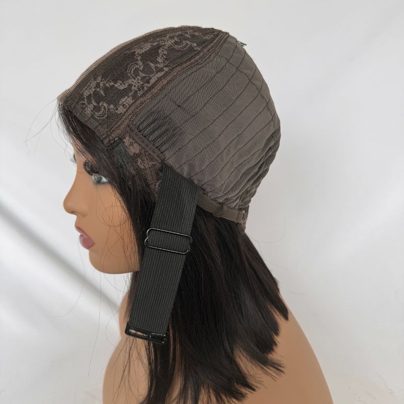 2x6 Lace Part Bob Wigs 12A Cambodian Bob Human Hair Wigs 200% Density Straight Short Bob Wigs 33# Rich Copper Red