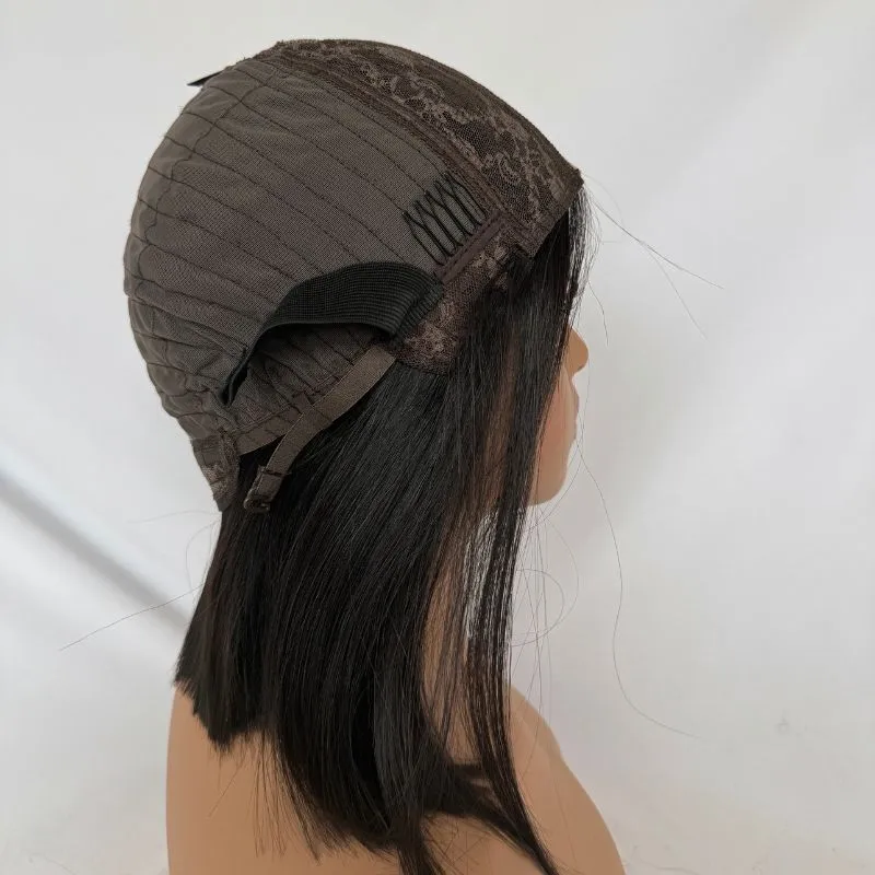 2x6 Lace Part Bob Wigs 12A Cambodian Bob Human Hair Wigs 200% Density Straight Short Bob Wigs 33# Rich Copper Red