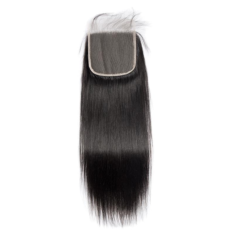 Benita Hair Free Part 5*5 Swiss Lace Closure Bleach Knots Straight Hair Natural Color Lace Closure Piece