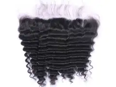 Benita Hair Quality Natural Black 13*4 Transparent Lace Frontal Deep Wave Lace Frontal Piece