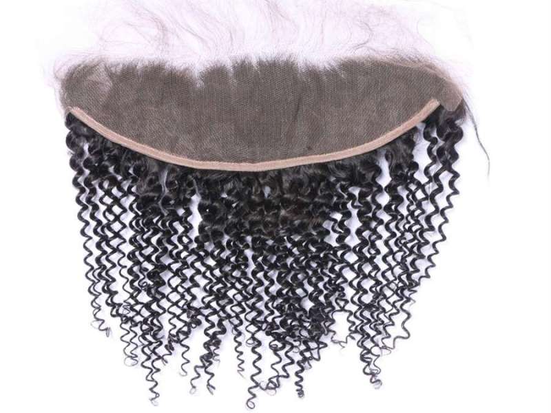 Benita Hair Quality Natural Black 13*4 Transparent Lace Frontal Kinky Curly Hair Lace Frontal Piece