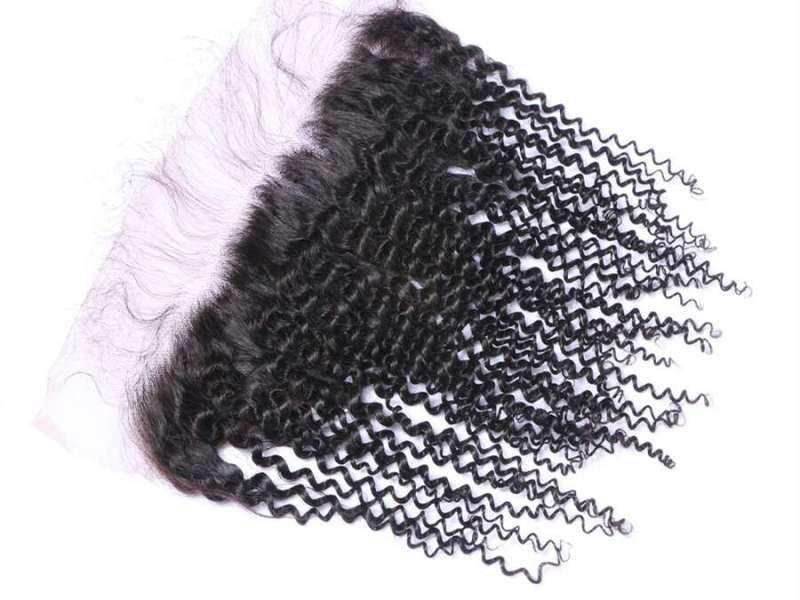 Benita Hair Quality Natural Black 13*4 Transparent Lace Frontal Kinky Curly Hair Lace Frontal Piece