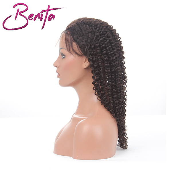 Benita Hair Top Quality Virgin Human Hair 13*4 Lace Front Wig Natural Black Deep Curly Hair HD Lace Front Wig