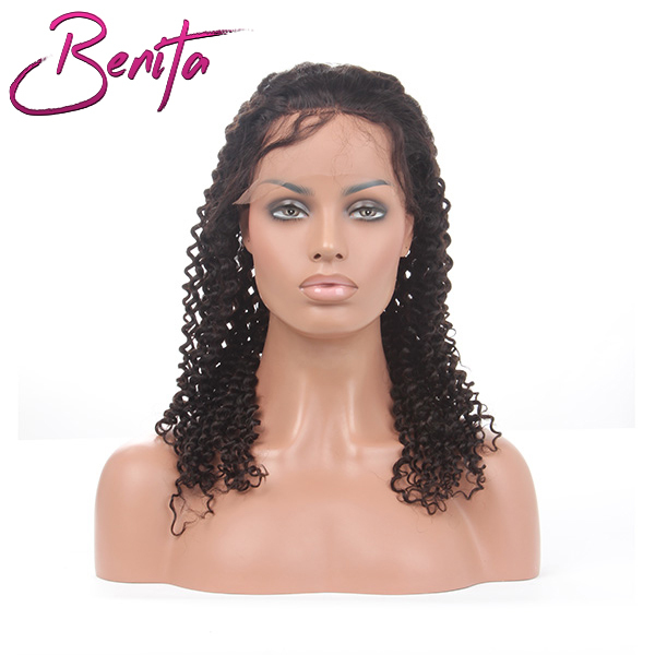 Benita Hair Top Quality Virgin Human Hair 13*4 Lace Front Wig Natural Black Deep Curly Hair HD Lace Front Wig