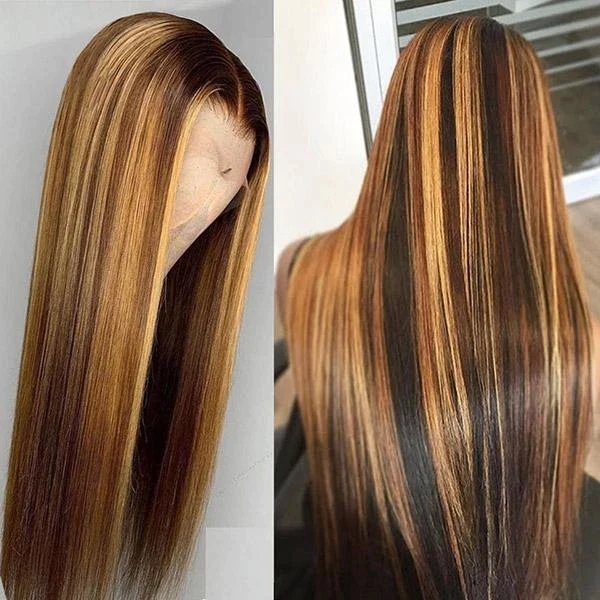 Benita Hair Top Quality Virgin Human Hair 13*4 Lace Front Wig Natural Black Straight Hair HD Lace Front Wig