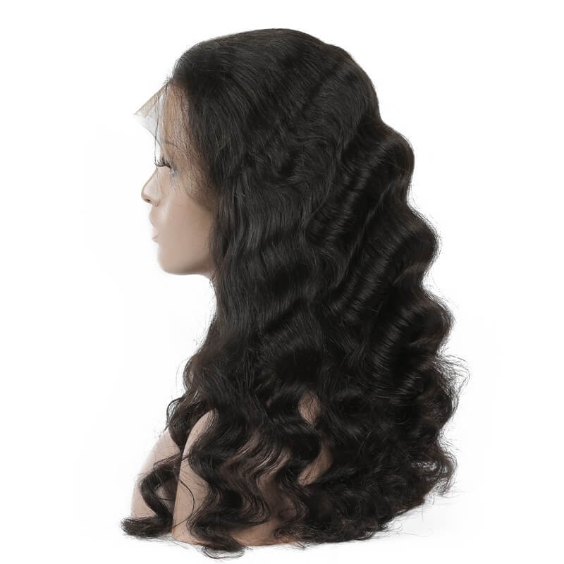 Benita Hair Premium Virgin Human Hair Wig 13*4 Lace Front Wig Natural Black Loose Wave Hair HD Lace Front Wig