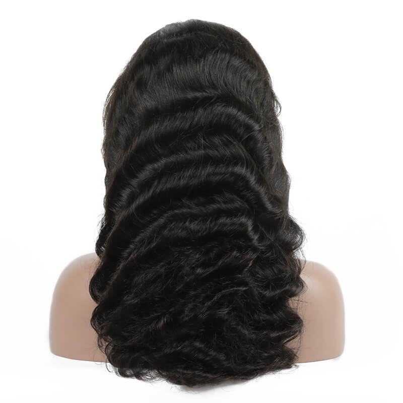 Benita Hair Premium Virgin Human Hair Wig 13*4 Lace Front Wig Natural Black Loose Wave Hair HD Lace Front Wig
