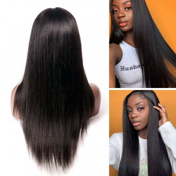 Benita Layered Edge Verisimilar Pre-plucked Hairline 13x4 Human Hair Straight HD Clear Lace Front Wig