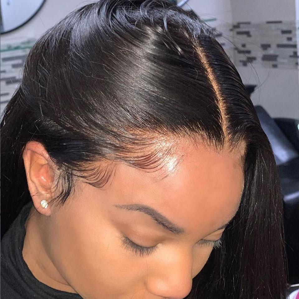 Benita Layered Edge Verisimilar Pre-plucked Hairline 13x4 Human Hair Straight HD Clear Lace Front Wig