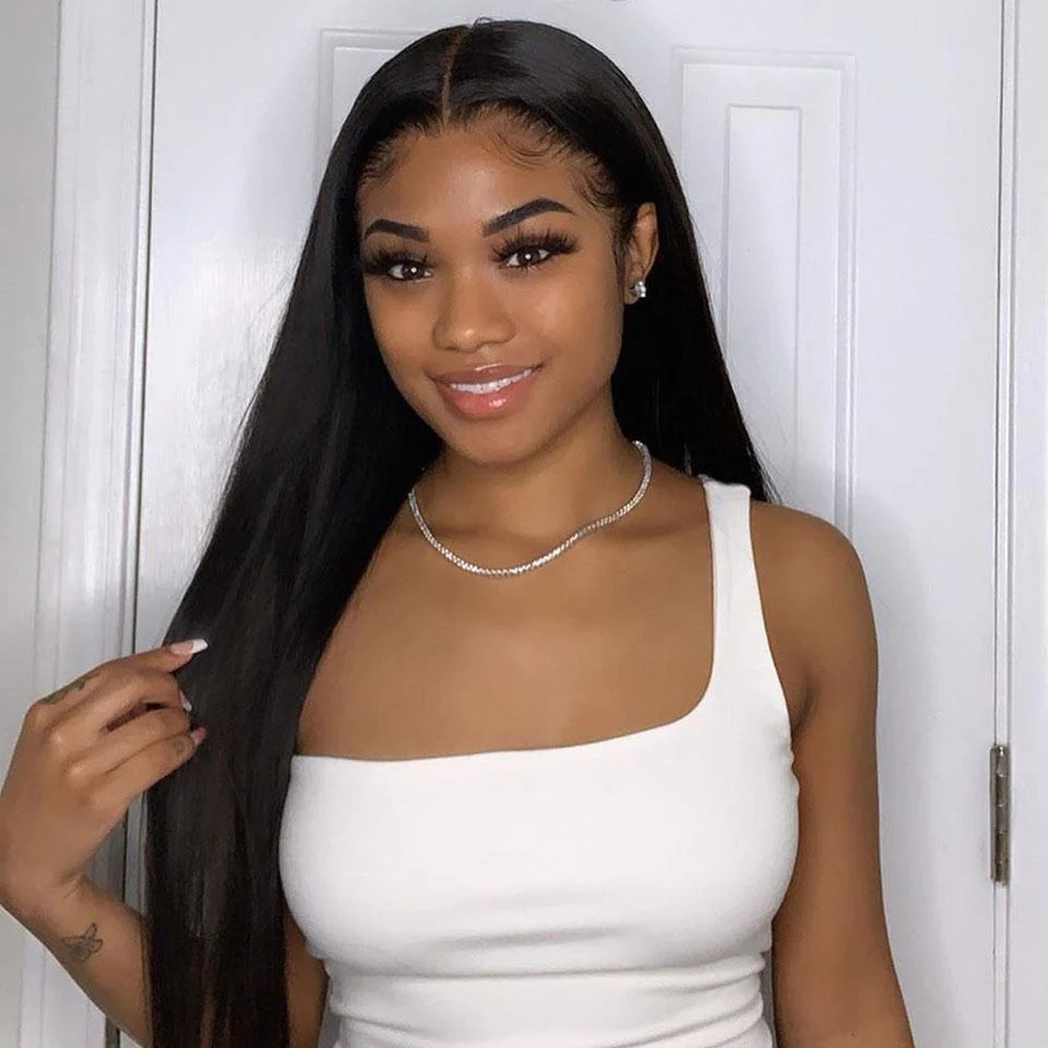 Benita Layered Edge Verisimilar Pre-plucked Hairline 13x4 Human Hair Straight HD Clear Lace Front Wig