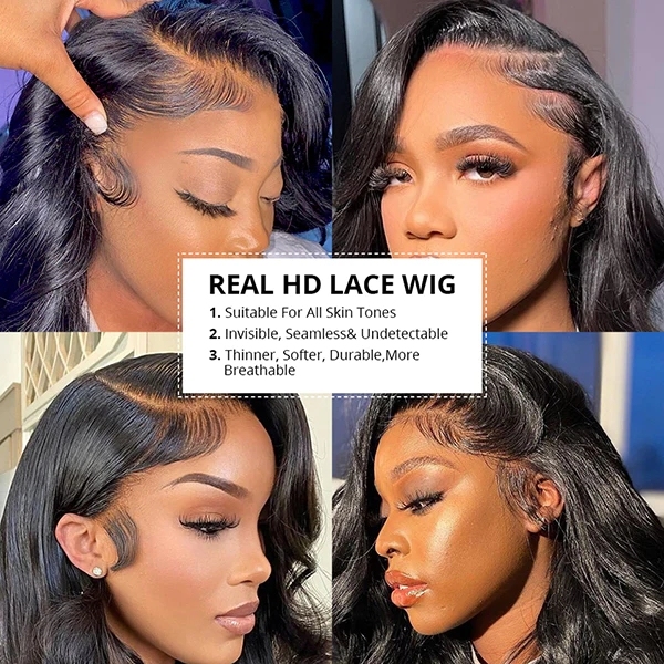 Benita Hair Customized High Simulated Layered Hairline Straight Hair 13x6 Lace Front Human Hair Wig 180% 200%