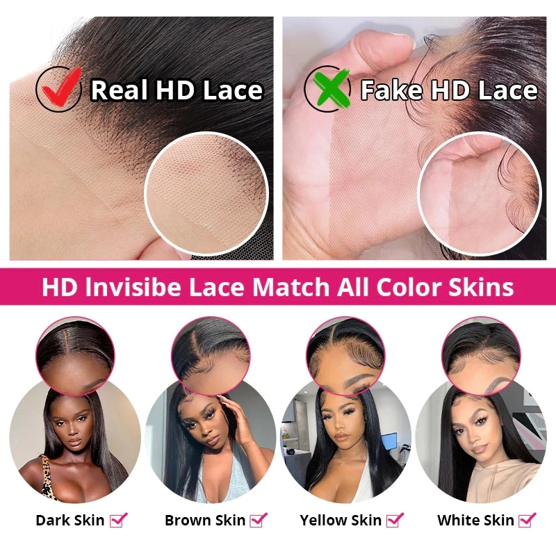 Benita Hair Customized High Simulated Layered Hairline Straight Hair 13x6 Lace Front Human Hair Wig 180% 200%