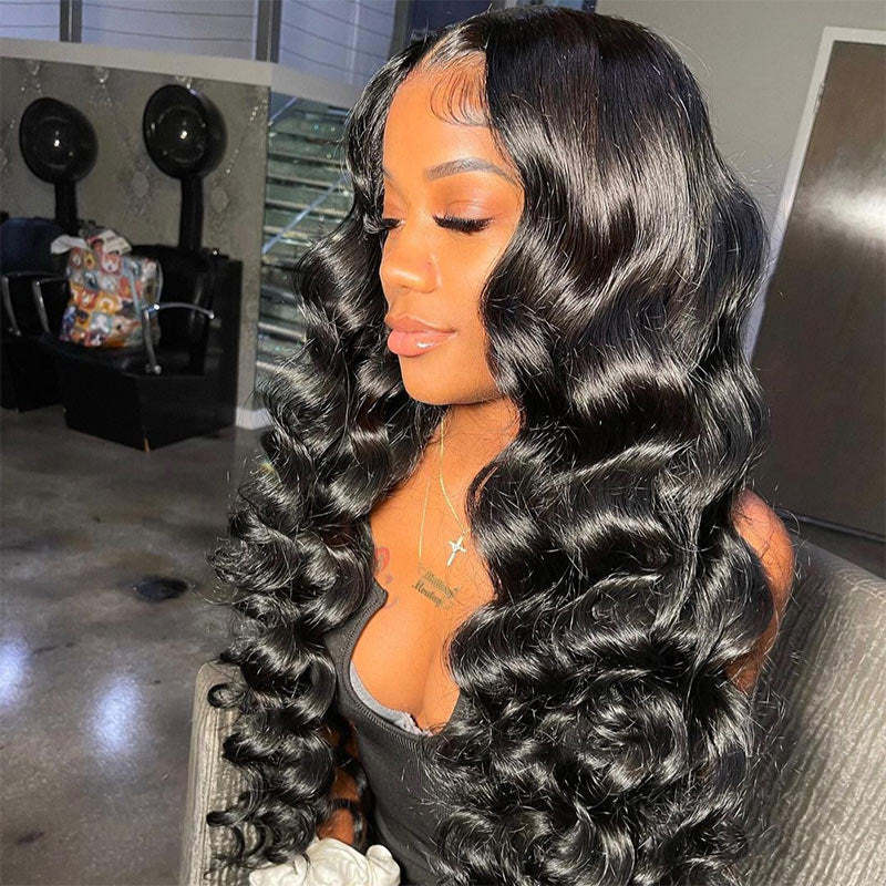 Benita Hair Factory Pre-plucked Hairline 13x6 Loose Wave Virgin Human Hair Clear Lace Front Wig 150% 180% 200% Density