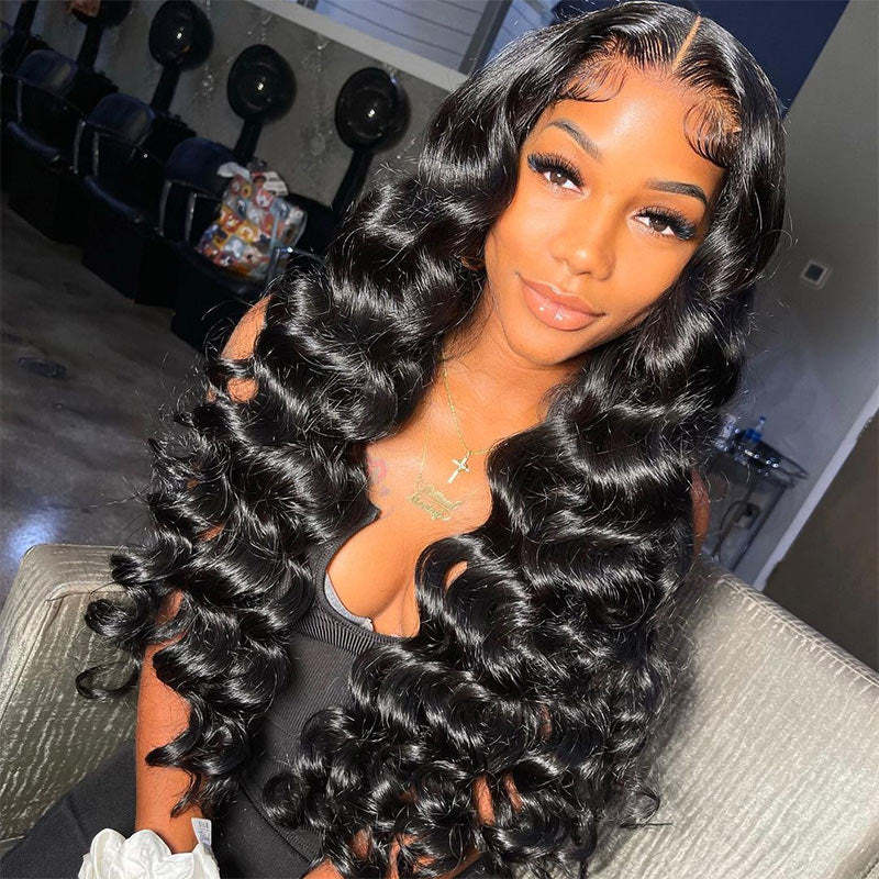 Benita Hair Factory Pre-plucked Hairline 13x6 Loose Wave Virgin Human Hair Clear Lace Front Wig 150% 180% 200% Density