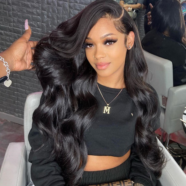 Benita Hair Quality 13*6 Lace Front Wig Natural Black Straight Hair Lace Wigs