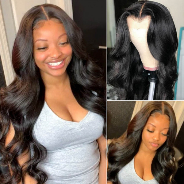 Benita Hair Quality 13*6 Lace Front Wig Natural Black Body Wave Hair Lace Wigs