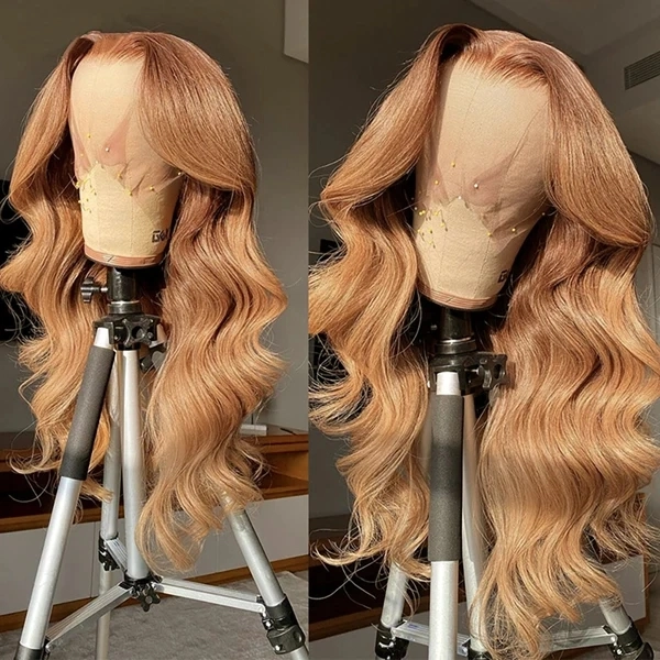 Benita Hair Ginger Brown Color #30 Quality Virgin Human Hair 13x4 13x6 Transparent Lace Front Hair Wig 180% 200% 250% Density