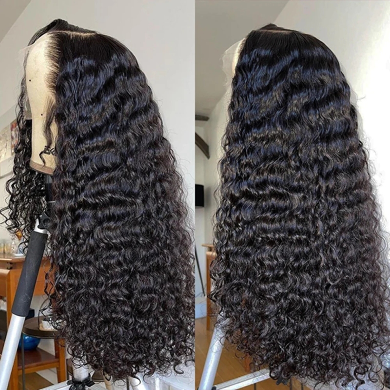 Benita Hair Factory Pre-plucked Hairline 13x6 Deep Wave Virgin Human Hair Clear Lace Front Wig 150% 180% 200% 250% Density