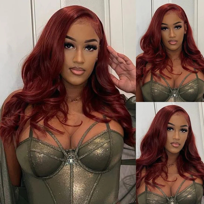 Benita Hair High Density Reddish Brown Color Soft Transparent Color Lace Front Wig For Straight and Wave Hair 180% 200% 250% Density