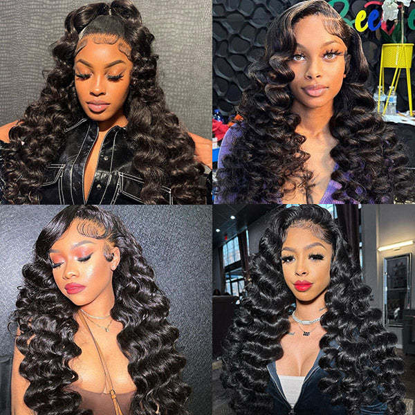 Benita Hair Loose Wave Hair Pre-plucked Hairline Big Size Full Lace Frontal 13x4 Human Hair Wig Transparent and HD Clear Lace Front Hair Wigs in 180% 200% 250% Density