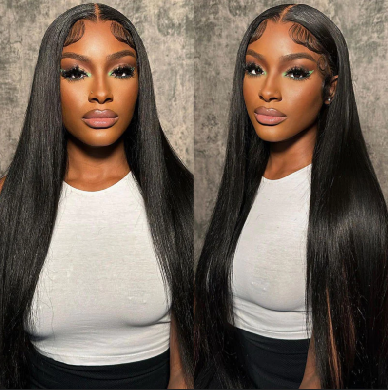 Benita Luxury Virgin Human Hair Straight 13x4/ 13x6 Pre-plucked Natural Hairline HD Lace Frontal Human Hair Wigs For Black Women