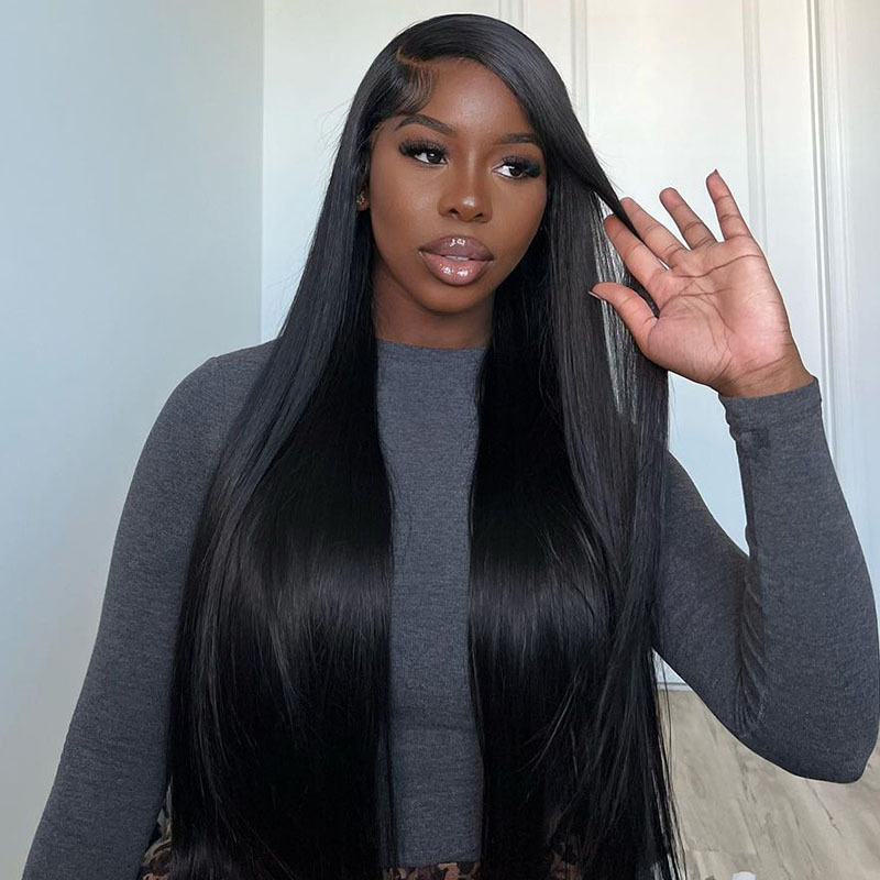 Benita Luxury Virgin Human Hair Straight 13x4/ 13x6 Pre-plucked Natural Hairline HD Lace Frontal Human Hair Wigs For Black Women