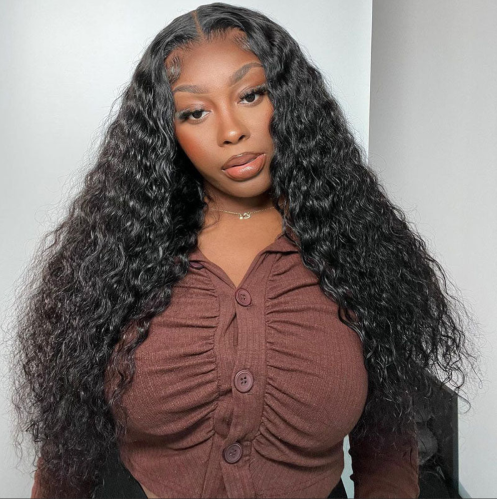 Benita Virgin Human Hair Water Wave 13x4 Transparent Full Lace Frontal Human Hair Wigs Free Part