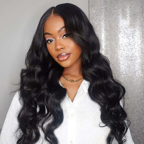 Benita Hair Body Wave Free Part 13x4  Pre-plucked Hairline Transparent Lace Front Human Hair Wig (150% / 180% / 200% / 250% )