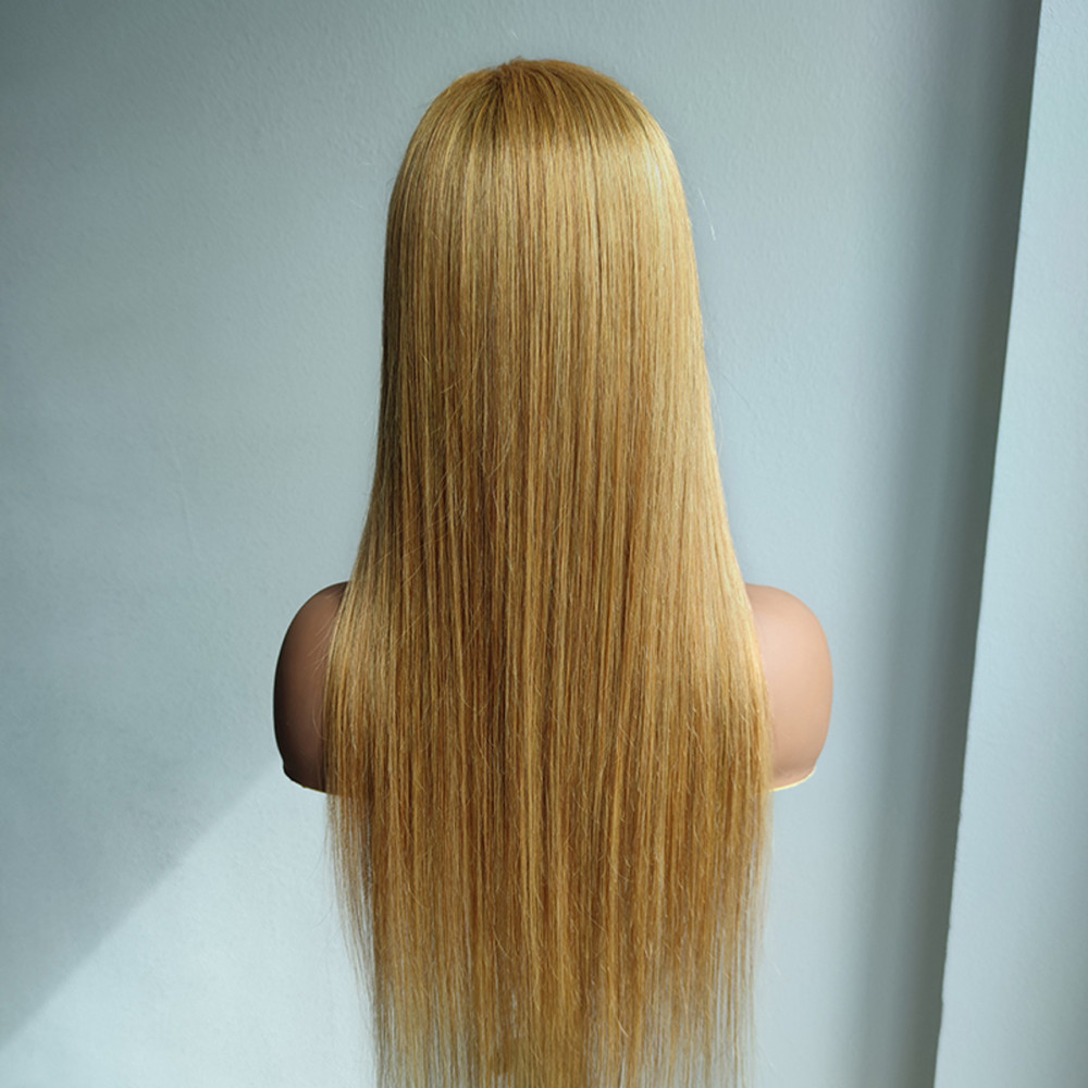 Benita  Honey Blonde (#27) 13x4 / 13x6 Virgin Human Hair Transparent Lace Frontal Wig Straight / Body Wave 180% 200% 250% Density
