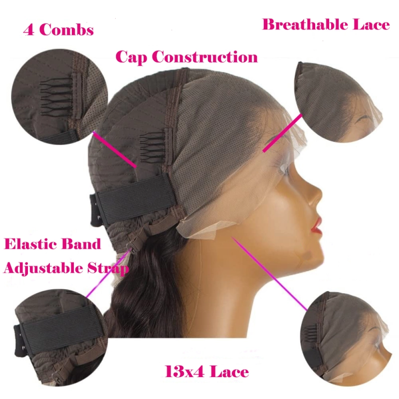 Benita Loose Wave Hair Pre-plucked Hairline Free Part 13x4 Transparent Full Lace Frontal Virgin Human Hair Wig For Black Women