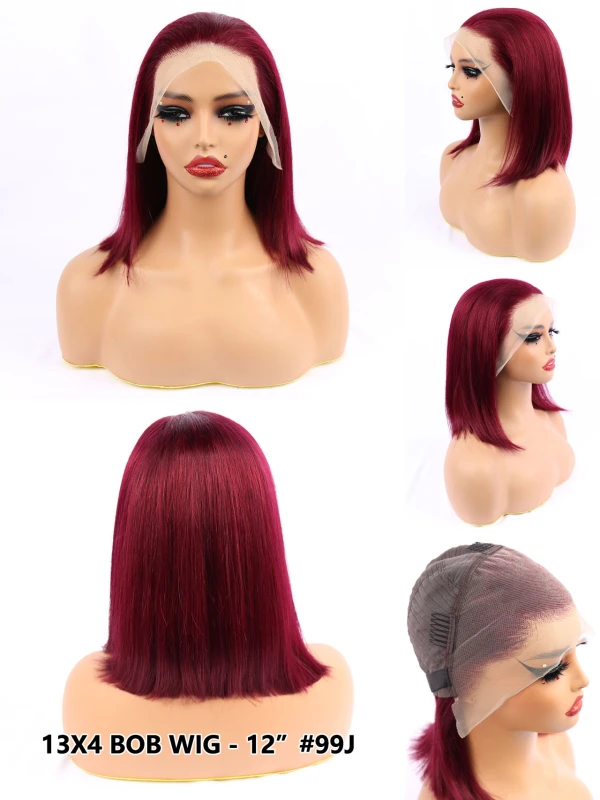 Benita Hair 180% Density Top Quality 13x4 Transparent Lace Frontal Bob Hair Wig