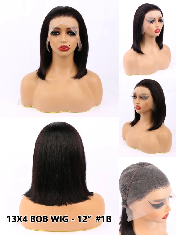 Benita Hair 180% Density Top Quality 13x4 Transparent Lace Frontal Bob Hair Wig