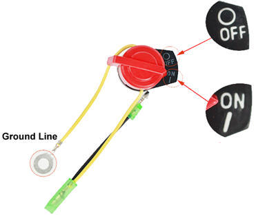 Universal 3-Wire Type ON/OFF Switch For China Model 152F/168F/170F/188F/190F Small Air Cool Gasoline Engine