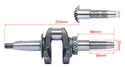 19mm Taper Crankshaft Fits for China 168F 170F GX200 196CC~212CC Small Gas Engine Applied for 2KW~3KW Generator Set