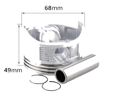 168 Piston Rings Circlip Pin Kit 68MM Dia. Fits for China Model 168F GX200 Type 196CC 6.5HP Small Gasoline Engine
